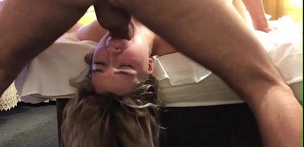  CHEATING slut FACE FUCKED while her boyfriend is away!
